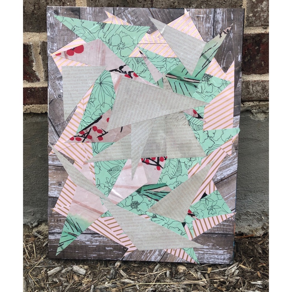 ✨Original Handmade Analog Collage on Canvas✨